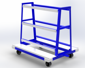 Small Glass Cart with Poly